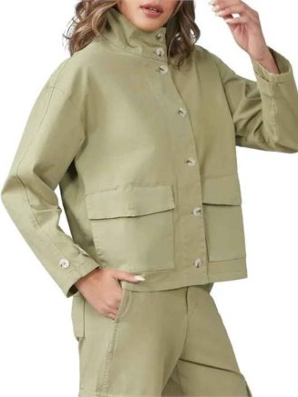 NWT Lola Denim Lola Jeans Jodie Utility Women Jacket Artichoke  (L)